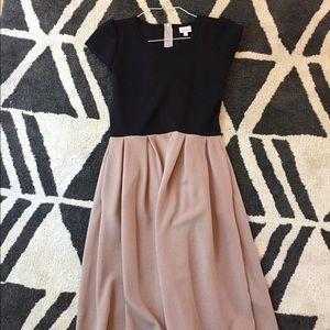 LuLaRoe Amelia Black and Tan dress